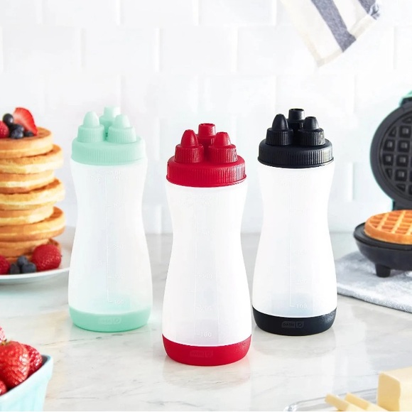 NWT 3 pc. Set Dash Batter Bottle for Precise Waffle Making, Pancake Art, 2 Cups - Picture 2 of 8